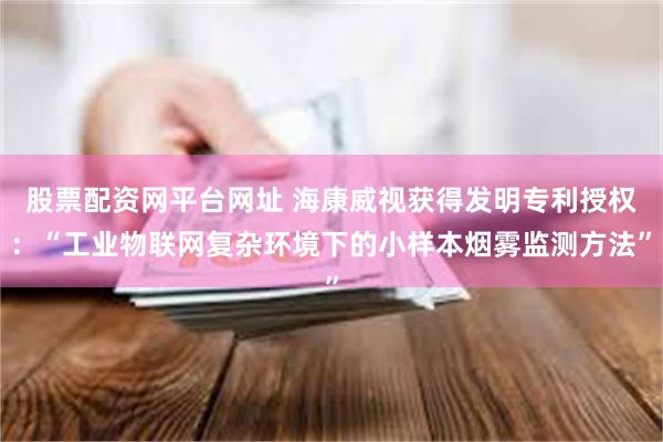 股票配资网平台网址 海康威视获得发明专利授权：“工业物联网复杂环境下的小样本烟雾监测方法”