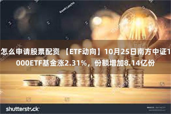 怎么申请股票配资 【ETF动向】10月25日南方中证1000ETF基金涨2.31%，份额增加8.14亿份