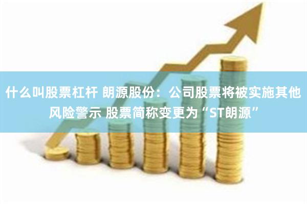 什么叫股票杠杆 朗源股份：公司股票将被实施其他风险警示 股票简称变更为“ST朗源”